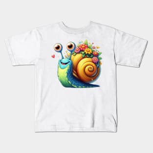 Cute Snail Kids T-Shirt